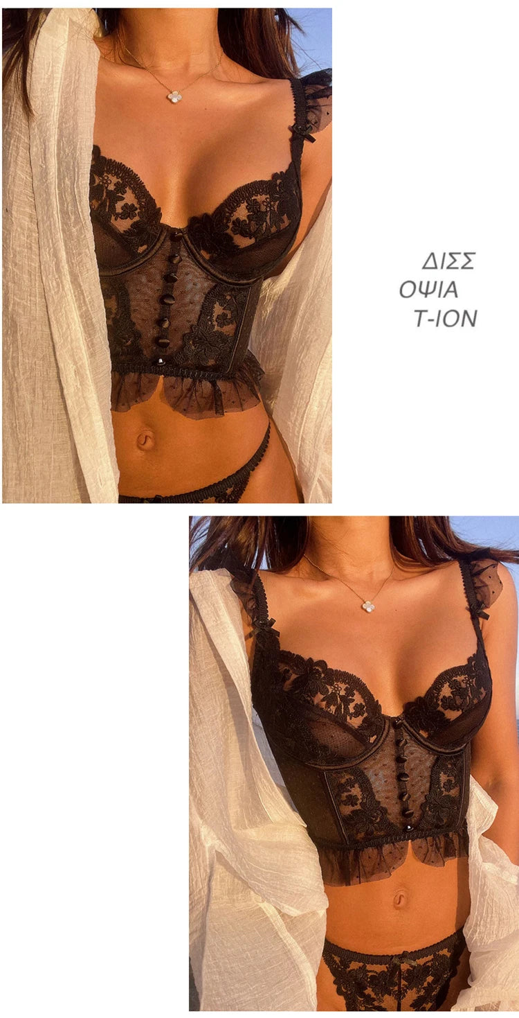 French Embroidery  Lingerie Set