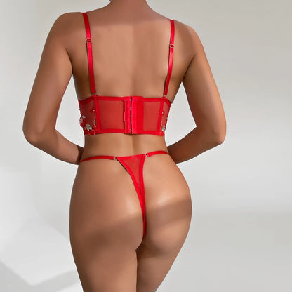 Crimson Rose Lingerie Set