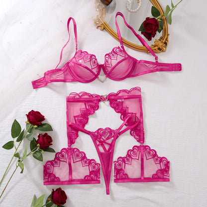 Delicate Embroidered Lingerie Set