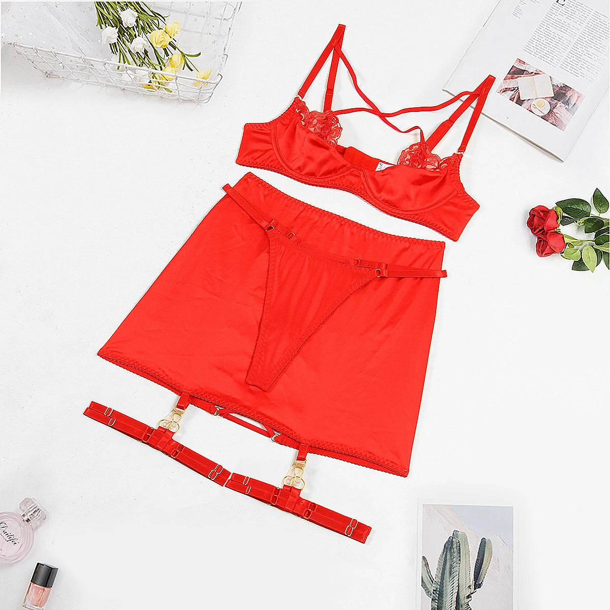 Hip Short Skirt Lingerie Set