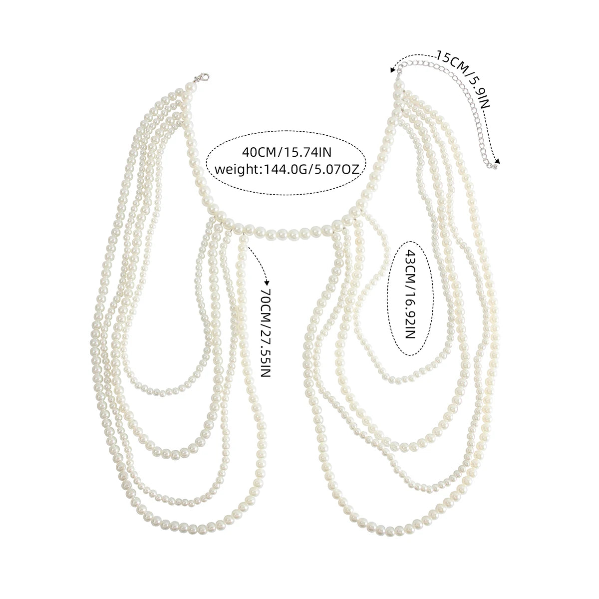 Orivessa pearl shoulder chain