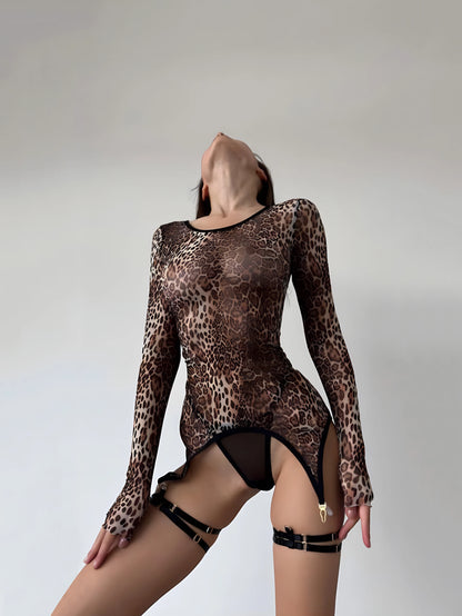 Leopard Shadowfire Bodysuit