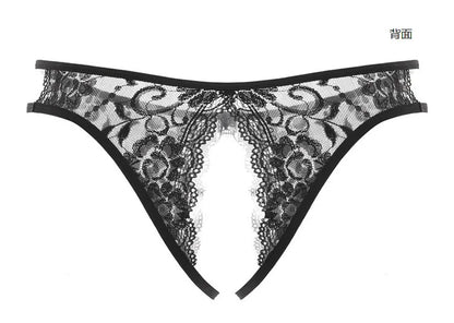 Noir Whisper Open Crotch Panties