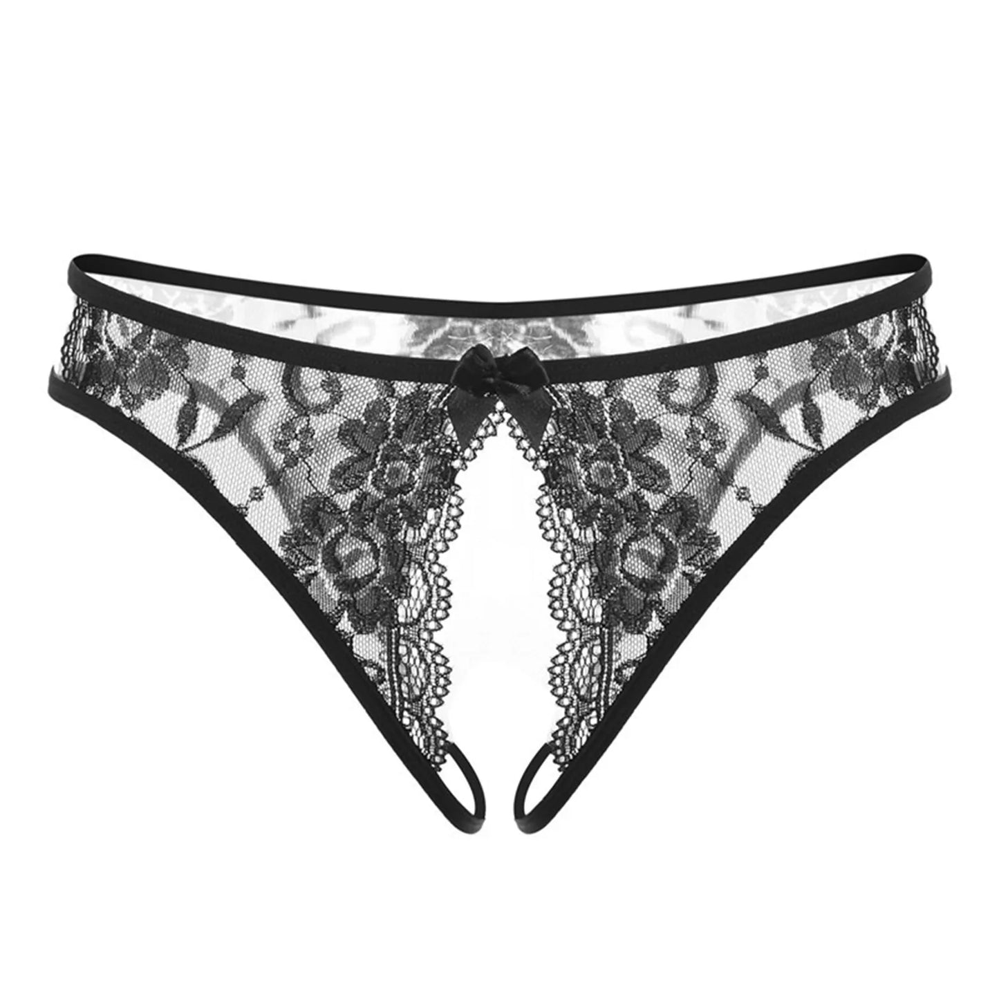 Noir Whisper Open Crotch Panties