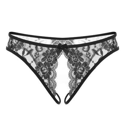 Noir Whisper Open Crotch Panties