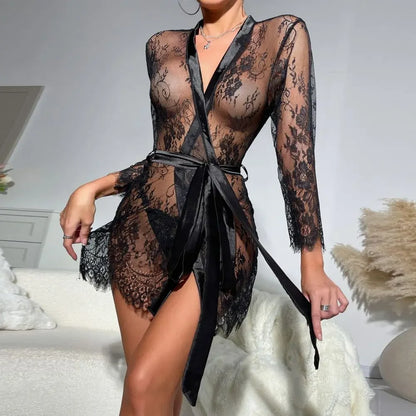 Feathered Bliss Sexy Nightgown