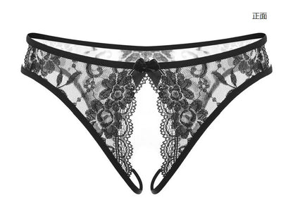 Noir Whisper Open Crotch Panties