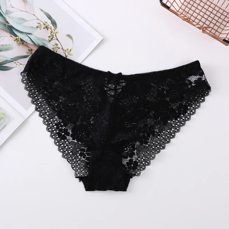 Noir Bloom Lace Panties