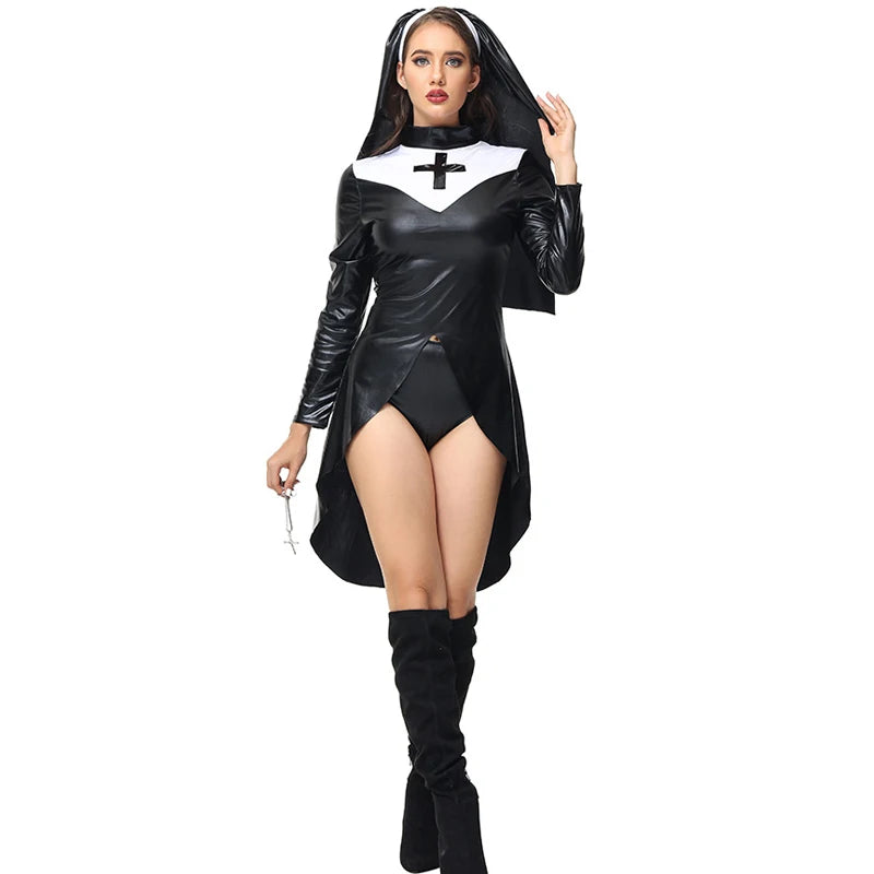 Leather Nun Habbit Costume