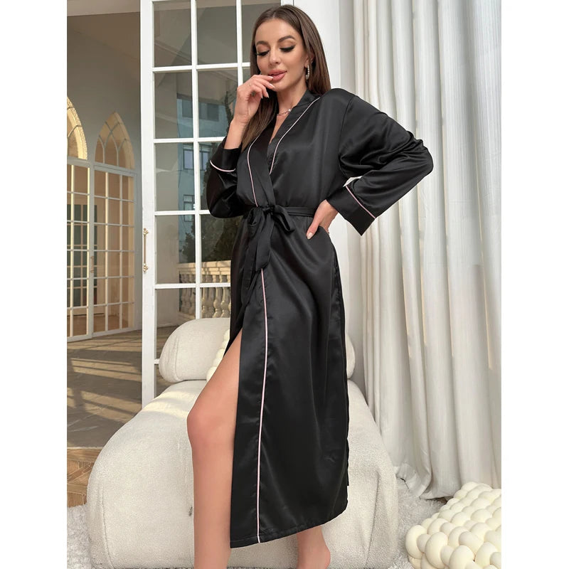 V-Dressing Gown Bridal Robe