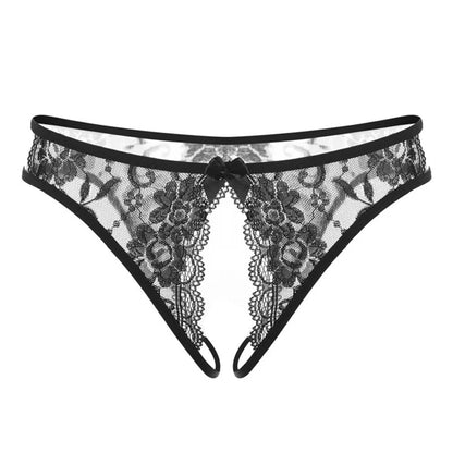 Noir Whisper Open Crotch Panties