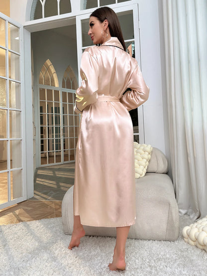 V-Dressing Gown Bridal Robe