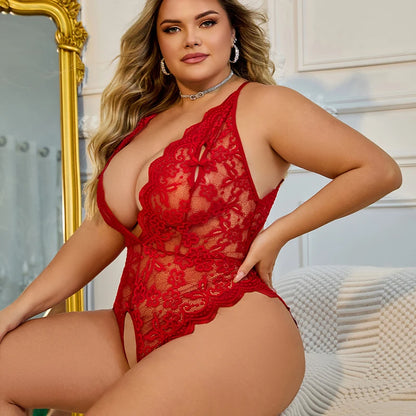 Elyndria Crotchless Bodysuit