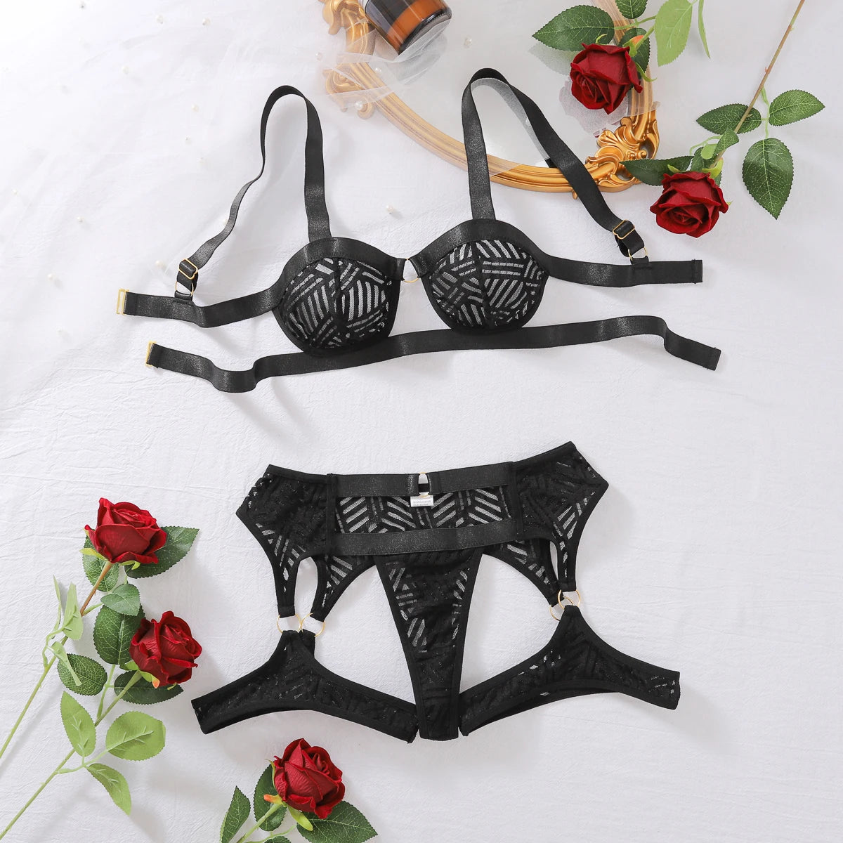 Amber Glow Lingerie Set