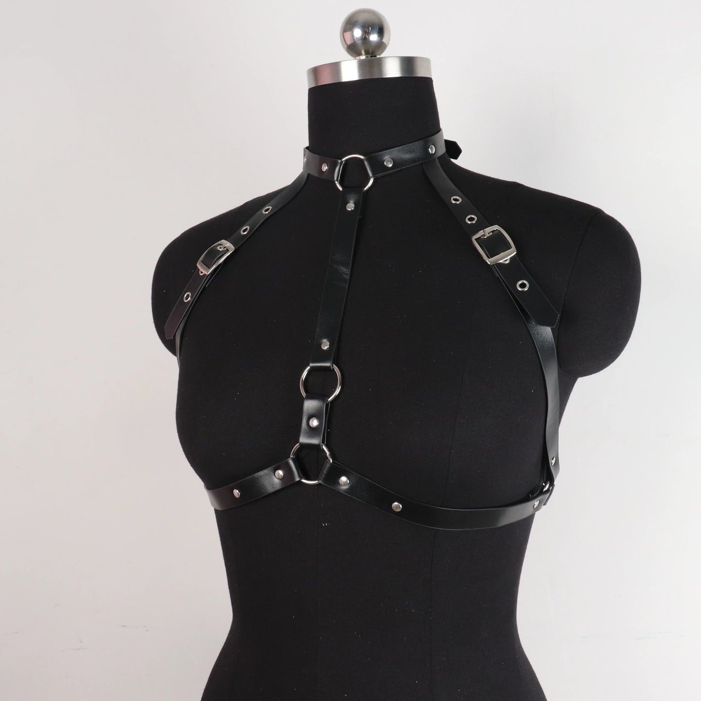 Gothic Handmade PU Leather Harness Belts