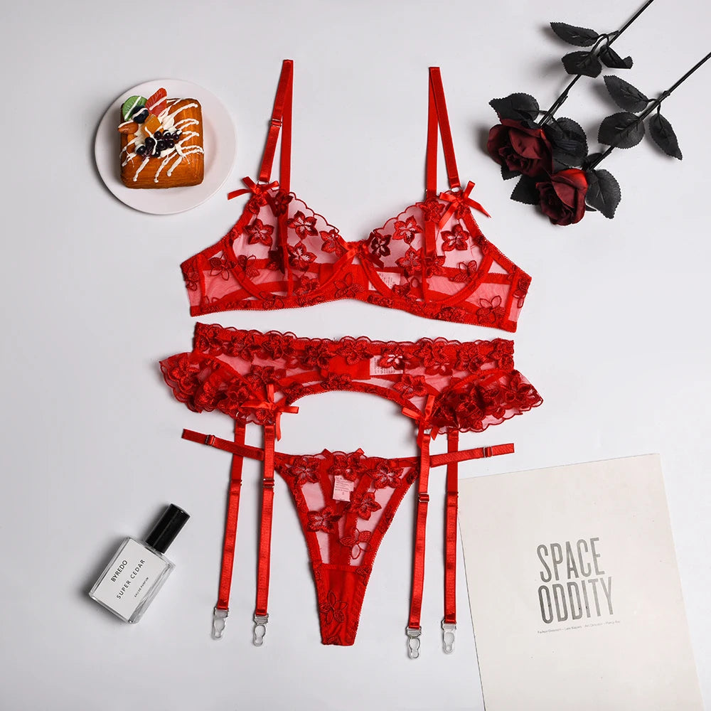 Rosewood Charm Lingerie Set